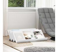 Magazine Rack White Engineered Wood 90x53x28.5cm 3-Shelf Modern Indoor Stylish