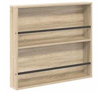 Magazine Rack GreySonoma 80x12x70cm Engineered Wood Wall-Mounted Modern Shelf