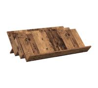 vidaXL Magazine Rack Black Oak 90 x 53 x 28.5 cm Engineered Wood