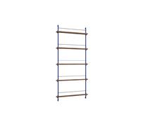 Magazine Shelving Bookcase High Smoked Oak/Deep Blue