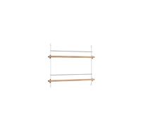 Magazine Shelving Bookcase Small Oak/ White
