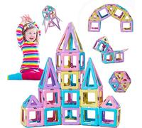 Magblock 80 PCS Magnetic Building Blocks Education Construction Toy Gift for Kid 3 4 5 6 7 Years Old- Boys and Girls