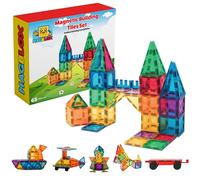 Magblox Magnetic Tiles 65 Piece Stem Building Blocks Set Age 3 To 11