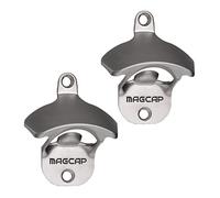 MAGCAP Outdoor Bottle Opener Wall Mounted - Style Magnetic Beer Bottle Opener that Catches Caps - Easy to Install and Incredibly Convenient