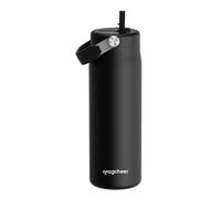 magcheer Insulated Ceramic Lined Water Bottle with Straw 750ml | Stainless Steel Water Bottle with Handle | Leakproof & BPA-Free | Fits Cup Holders | Great for Office School Travel(Black)