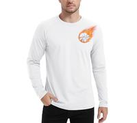 MAGCOMSEN Men's Thermal Tops Base Layers Long Sleeve Warm Fleece Lined Running Underwears White, S