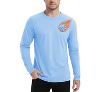 MAGCOMSEN Men's Thermal Tops Long Sleeve Running Tops Warm Underwears Thermal Fleece Lined Shirts LSblue, XXL