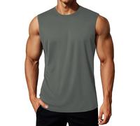 MAGCOMSEN Mens Vests Running Gym Sleeveless Tank Top Summer Sports Rash Vest Quick Dry Breathable Training Tshirt