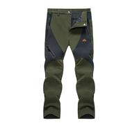 MAGCOMSEN Tactical Trousers Mens Military Trousers Waterproof Pants Men Fleece Lined Trousers Hiking Trousers Mens 4 Zip Pockets Army Green