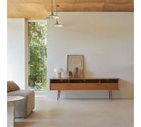 Magda 50's - Solid mahogany TV unit 180 cm Natural