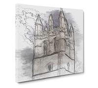 Magdalen Tower in Oxford England Canvas Print | Gallery Wrapped 30mm Frame Wall Art | 20x20 inches | Ready to Hang | Modern Cityscape Picture | Living Room Bedroom Lounge Office