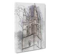 Magdalen Tower in Oxford England Canvas Print | Gallery Wrapped 30mm Frame Wall Art | 30x20 inches | Ready to Hang | Modern Cityscape Picture | Living Room Bedroom Lounge Office