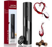 MAGDEN Electric Wine Opener, Battery Operated Wine Bottle Opener, Cordless Automatic Corkscrew with Foil Cutter, Fast Cork Removal, Gift for Wine Lovers, Kitchen Bar Party Restaurant, Black