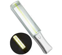 MAGDEPO 4X Lighted Handheld/Hand-Free Bar Magnifier 6 Bright LEDs with Yellow Tracker Line + 2X Stick Bar Magnifier Ideal for Reading Small Prints, Map, Newspaper, Magazine, Low Vision