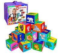 Magdum 18 Soft Building Blocks - Baby Stacking Toys - Sensory Play Shapes - 6+ Months