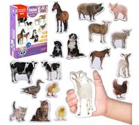 Magdum Fridge Magnets for Kids - 18 Mom & Baby Animal Magnet - Learning Toy