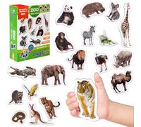 Magdum Fridge Magnets for Kids - 19 Zoo Animal Magnets - Educational Toy