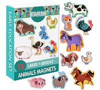 magdum Fridge Magnets For Toddlers 15 FARM Animal Kids Fridge Magnets - Animal Magnets For Toddlers - Fridge Magnets For Kids - Kids Magnets - Magnetic Shapes - Magnet Toy - Kids Magnets For Fridge