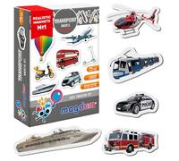 Magdum Fridge Magnets For Toddlers - 25 TRANSPORT Fridge Magnets - Magnets For Toddlers - Fridge Magnets For Kids - Kids Magnets - Magnetic Shapes - Magnet Toy - Kids Magnets For Fridge