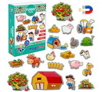 Magdum Magnets for Kids - 19 Funny Farm Animal Magnets - Learning Play Set
