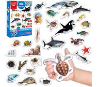 Magdum Magnets for Toddlers - 30 Sea, Ocean Animals Magnets - Learning Toy