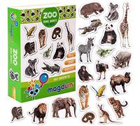 Magdum Toddler Animal Fridge Magnets - 19 Zoo Photo Kids Magnets - Magnetic Shapes Toy