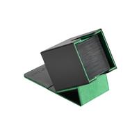 Mage Tech Adventurer [Apprentice] Modular Deck Box - Holds 99 Double-Sleeved Cards - Ultra-Rugged, Expandable Design - MTG PTCG LOR OPCG & More - Black/Green