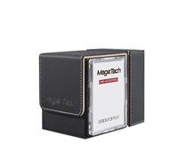Mage Tech Adventurer [Paragon] Commander Kit - Avatar Holder + Backpack Dice Box Snap-On Back Panel, with Life Tracker - MTG Commander/EDH - Black/Pale Gold
