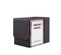 Mage Tech Adventurer [Paragon] Commander Kit - Avatar Holder + Backpack Dice Box Snap-On Back Panel, with Life Tracker - MTG Commander/EDH - Black/Red