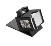 Mage Tech Card Deck Box for MTG Commander - Patented Design, Commander Display, Fits 100 Double-Sleeved Cards, 35pt Card Brick & Dice Tray - Justice Black