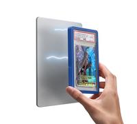 Mage Tech Collector Graded Card Guard Case for PSA Slab Protector - Snap to Steel/Iron, Built-in Stand, Magnetic Wall Display, Stackable Design, TPU & PC (Blue, 3. Plus 1ct)