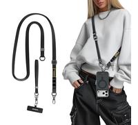 MAGEASY 2-In-1 Cell Phone Lanyard - Universal Crossbody Phone Strap & Phone Wrist Strap with Built-in Keychain, Phone Tether Tab | Anti Drop & Anti Theft for Daily & Outdoor Activities