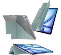 MAGEASY Case for 2025 M3 & 2024 M2 iPad Air 11" - Folio Case with Multi-fold, Multi-Angle Stand, Apple Pencil Holder, Stain-Resistant - Facet | Exquisite Blue