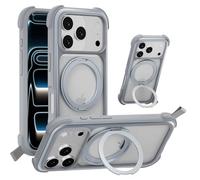 MAGEASY Compatible with iPhone 17 Pro 6.3" Case with 360° Rotatable Stand - 20ft Ultimate Drop Protection, Compatible with MagSafe, Embedded Aluminum Frame | Odyssey Stand M (Mist)