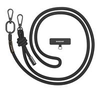 MAGEASY Crossbody Cell Phone Lanyard - Thick Rope Cell Phone Lanyard | 8.3mm Thick Universal Adjustable Phone Strap for iPhone, Samsung & More | For Traveling, Hiking, Daily Use - Black