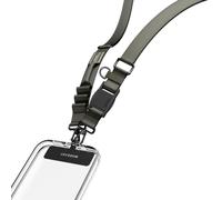 MAGEASY Crossbody Utility Strap - Phone Lanyard with Magnetic Quick-lock System, 25mm Wide Universal Adjustable Strap for iPhone, Samsung, More | Concrete Gray