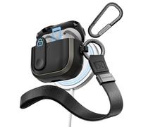 MAGEASY Design for AirPods 4 Case Cover - Rugged AirPods 4 Case with Lock | Work with Cable& Wireless Charging (Only AirPods 4 with ANC Charge Wirelessly) | Include Carabiner & Wrist Strap - Odyssey