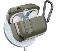 MAGEASY Design for AirPods Pro 2 Case Cover - Rugged AirPods Pro Case with Lock | Work with Cable, Official Apple Watch & MagSafe Charging | Include Carabiner - Odyssey