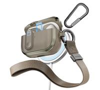 MAGEASY Design for AirPods Pro 2 Case Cover - Rugged AirPods Pro Case with Lock | Work with Cable, Official Apple Watch & MagSafe Charging | Include Carabiner & Wrist Strap - Odyssey