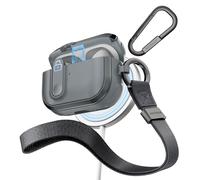 MAGEASY Design for AirPods Pro 2 Case Cover - Rugged AirPods Pro Case with Lock | Work with Cable, Official Apple Watch & MagSafe Charging | Include Carabiner & Wrist Strap - Odyssey