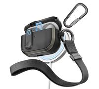 MAGEASY Design for AirPods Pro 2 Case Cover - Rugged AirPods Pro Case with Lock | Work with Cable, Official Apple Watch & MagSafe Charging | Include Carabiner & Wrist Strap - Odyssey