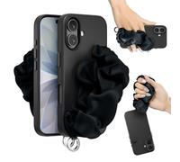 MAGEASY Foulard MagSafe Silk Scrunchie Wristlet Case for iPhone 18 Pro Max & 17 Pro Max,16ft Drop Protection Raised Bezel, Detachable Finger Loop & Wrist Strap, Clip for Phone Charm (Midnight)