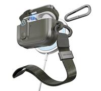 MAGEASY Odyssey AirPods Pro 3 Case Cover with Built-in Lock + Wrist Strap + Attachment Clips for Travel Commute, Support Wireless Charging & Heavy Duty Protection, Apple AirPod 3rd Gen (Green)