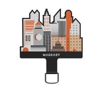 MAGEASY Phone Tether Tab - Cell Phone Lanyard Tab, Phone Lanyard Patch, Phone Strap Replacement Part for All Fully Covered Phone Cases - Strap Card Motion Edition (City), Universal