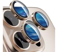 MAGEASY Sapphire Lens Protector for iPhone 16 Pro 6.3" & iPhone 16 Pro Max 6.9" (3 Lens) - Titanium Desert | Lenz