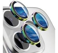 MAGEASY Sapphire Lens Protector for iPhone 16 Pro 6.3" & iPhone 16 Pro Max 6.9" (3 Lens) - Titanium Iridescent | Lenz