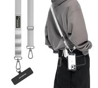 MAGEASY Universal Cell Phone Lanyard - Anti-Theft Crossbody Phone Strap for iPhone 16 Pro Max & Most Smartphones, for Men & Women | 20mm (Galaxy Gray)