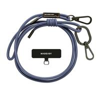 MAGEASY Universal Cell Phone Lanyard - Anti-Theft Rope Crossbody Phone Strap for iPhone 16 Pro Max & Most Smartphones, for Men & Women | 6mm Riverside Blue