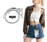 MAGEASY Universal Cell Phone Lanyard - Anti-Theft Rope Crossbody Phone Strap for iPhone 16 Pro Max & Most Smartphones, for Men & Women | 6mm Misty Gray