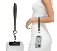 MAGEASY Universal Phone Wrist Strap - iPhone Wristlet & Android Phone Wristlet With Built-in Keychain & Phone Tether Tab, Cell Phone Wrist Lanyard for Daily & Outdoor Activities - Concrete Gray